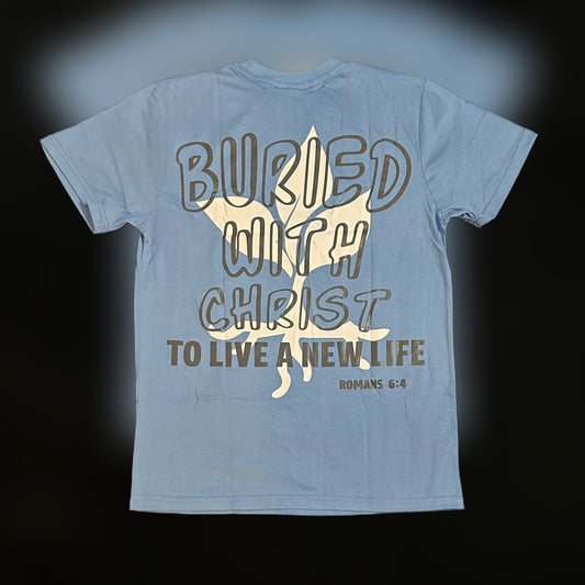 Blue "Romans 6:4" Tee
