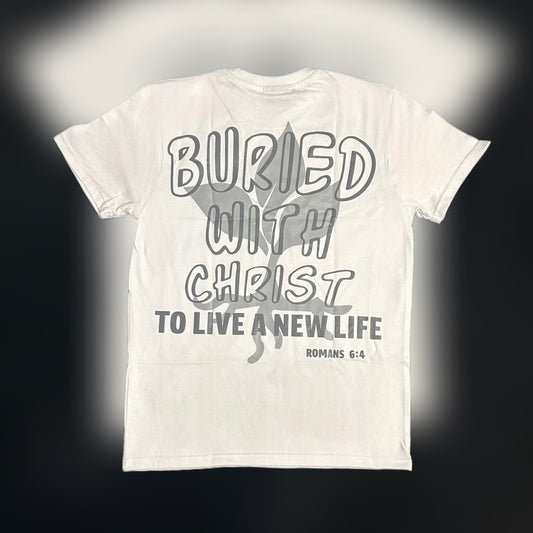 White "Romans 6:4" Tee
