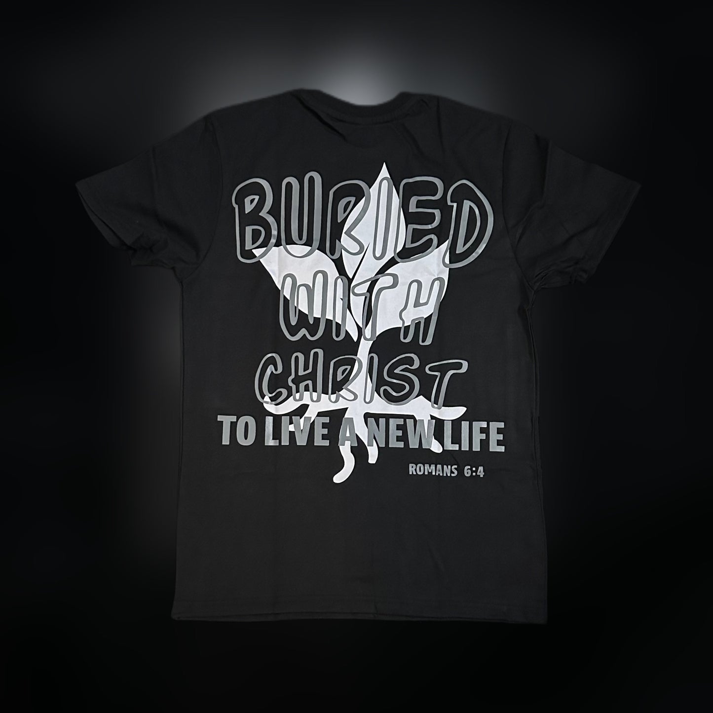 Black "Romans 6:4" Tee